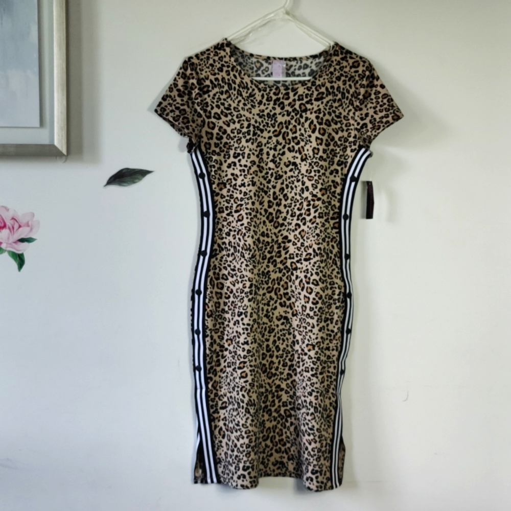 NWT Leopard And Stripes Print Dress